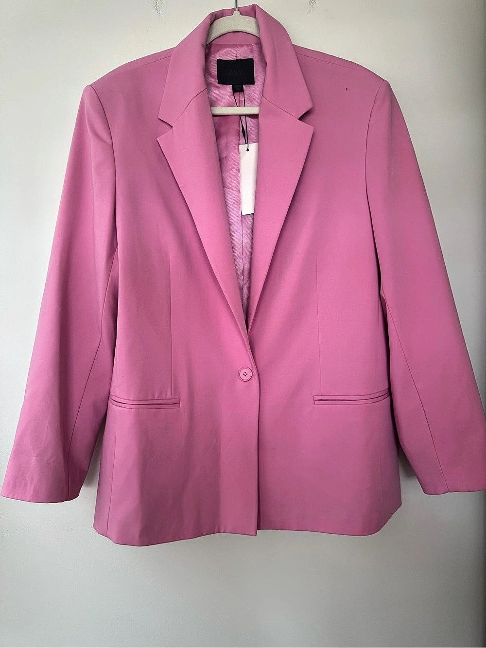 Zara NWT  Pink Blazer Size Medium Business Casual Office Work